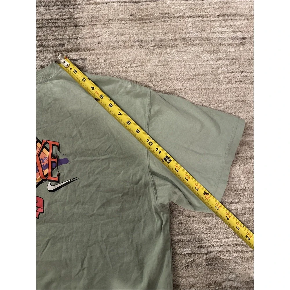 The Nike Tee Men Flat Green Sz L DNA Air Light Big Chest Logo Crewneck DD1376006